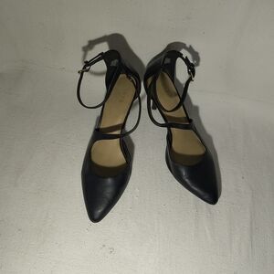 Women's Size 10 Black Strap Pumps W/3" Heel By Apt 9